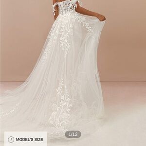 Azazie Evergarden Wedding Dress, Diamond White